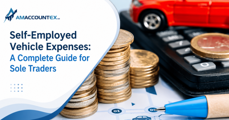 Self-employed sole trader reviewing vehicle expenses and HMRC mileage claims for the 2026/27 tax year.